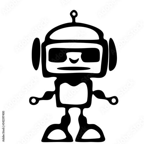 Robot character. Vector ill...