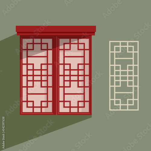  chinese windows illustration 001  ,vector , eps , jpg