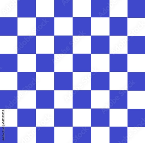 Fondo abstracto de formas cuadriculadas alternas con forma de ajedrez y tonos blancos y azules photo