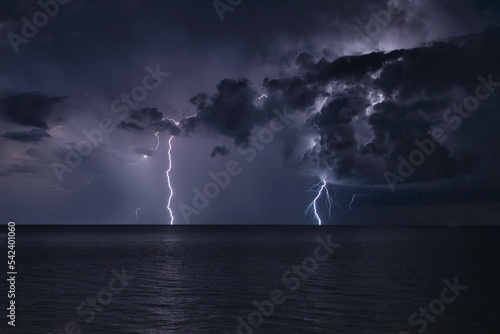 Beautiful view of the sea on a stormy day