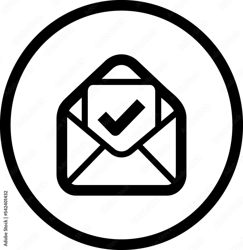 Checked email linear icon