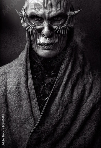 Valokuvatapetti Portrait of a demon Digital illustration