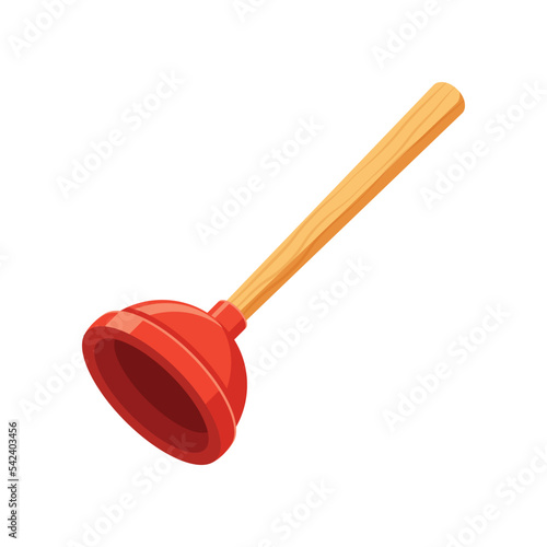 red plunger vector  isolated on white background