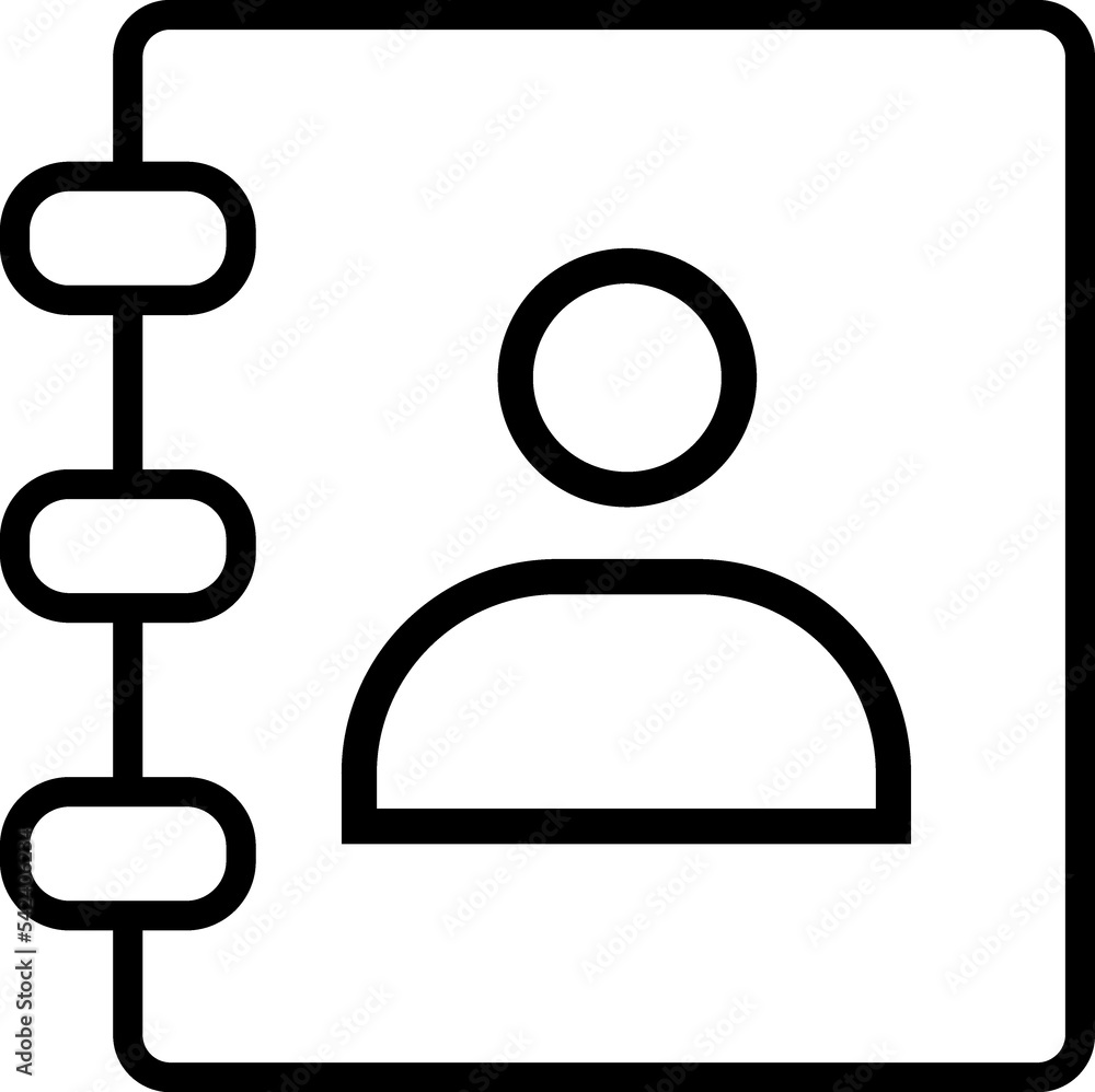 Adress book, contacts line icon Adress book, contacts line icon