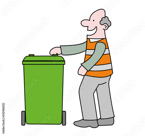 Bin Man Vector