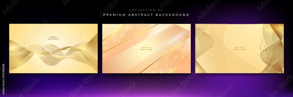 Set of luxury elegant gold and pink abstract background Set of luxury elegant gold and pink abstract background