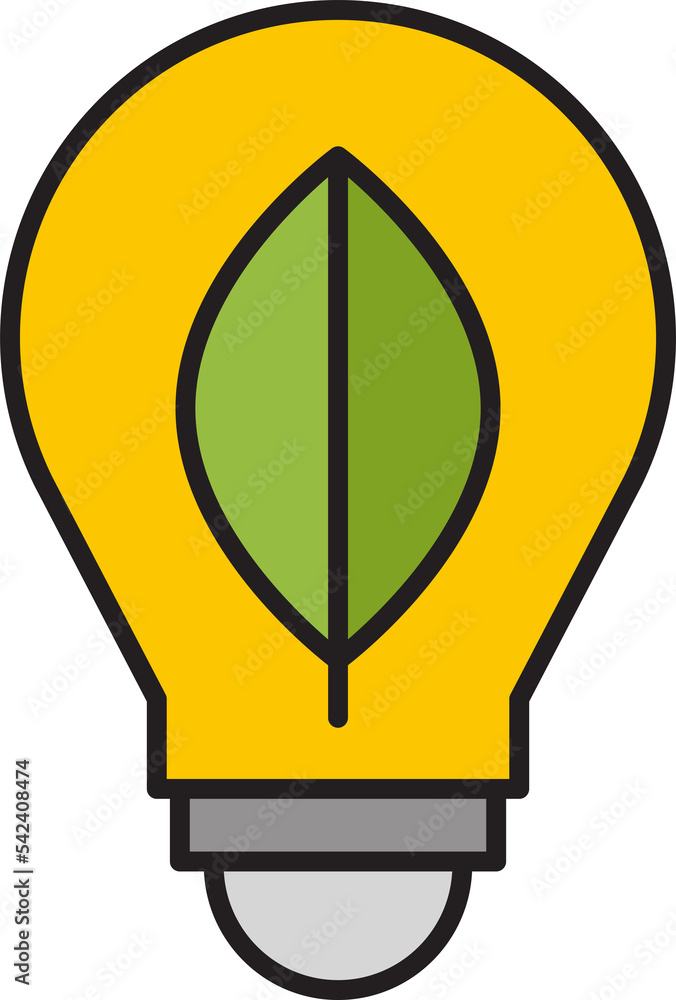 light bulb with leaf for ecology and go green concept icon light bulb with leaf for ecology and go green concept icon