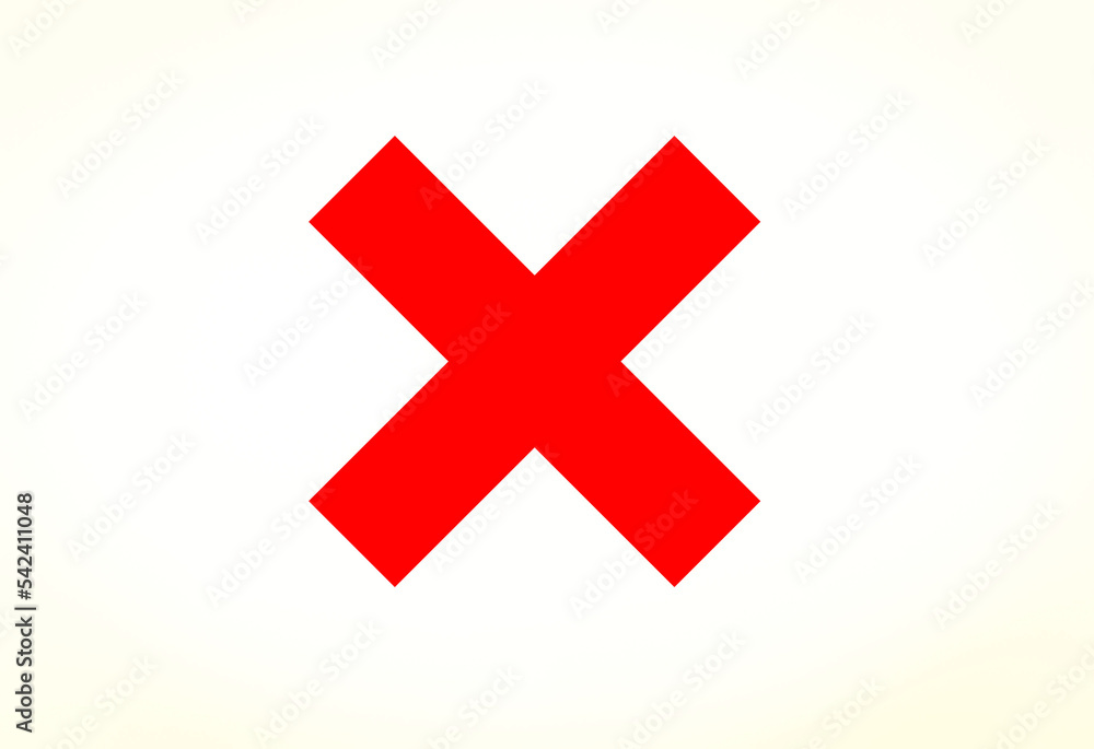 Obraz premium red cross mark