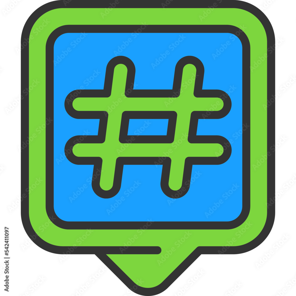 Obraz premium Hashtags Icon