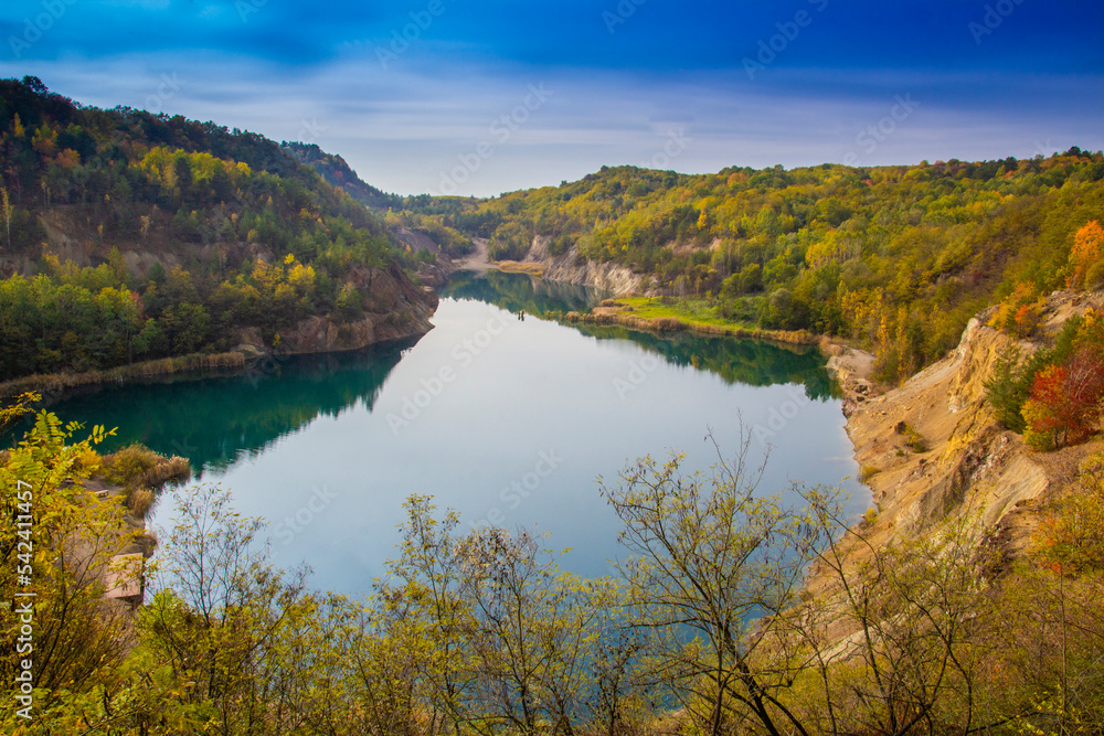 Fototapeta premium Mine lake at Rudabanya, Hungary