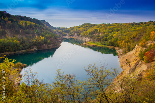 Obraz na płótnie Mine lake at Rudabanya, Hungary w salonie