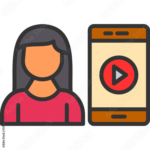 Female Vlogger Icon