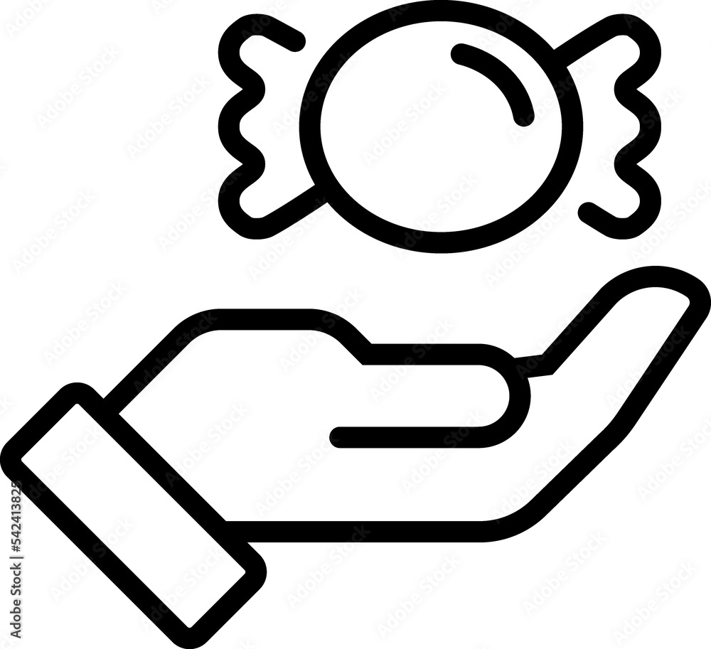 Sweet, sugar, candy outline symbol Sweet, sugar, candy outline symbol