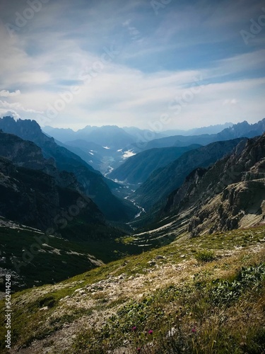 Breathtaking scene of the mountain gorge landscape, vertical
