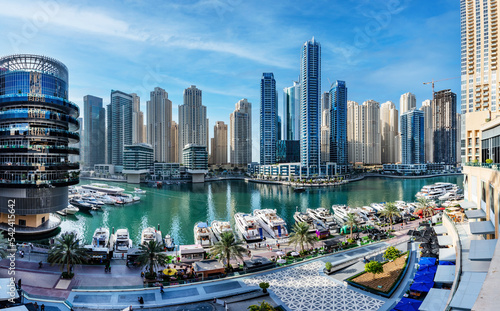 Dubai marina promenade in UAE