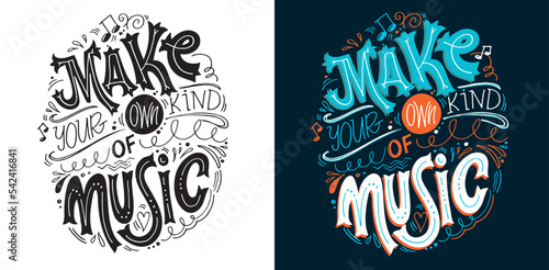 Inspirational quote hand drawn doodle lettering. Modern calligraphy. Brush painted letters, vector