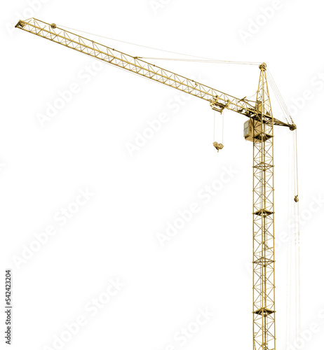Building crane isolated on white background photo