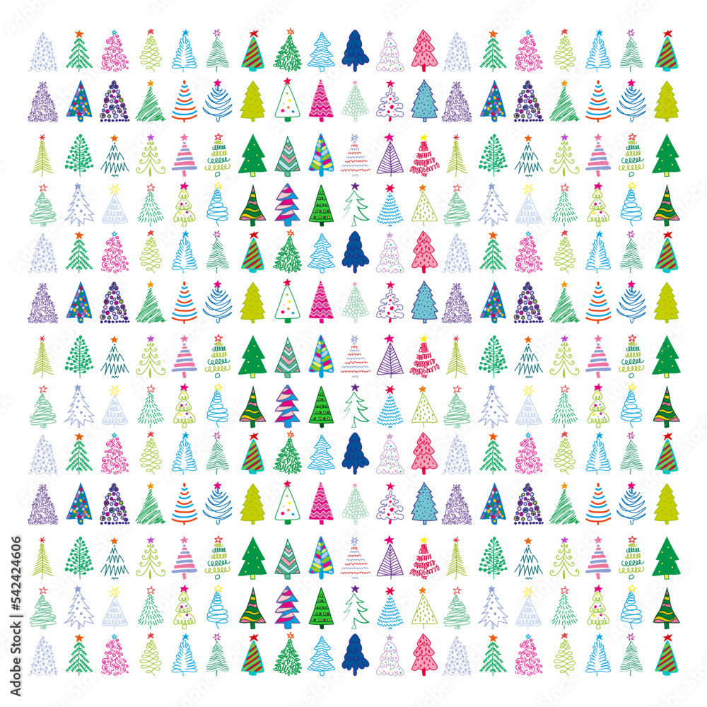 pattern of Christmas trees