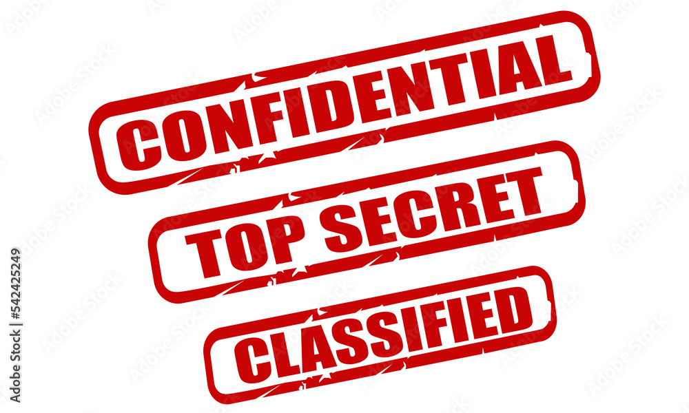 Confidential set of three red stamps - eps 10 vector illustration on a white background Confidential set of three red stamps - eps 10 vector illustration on a white background
