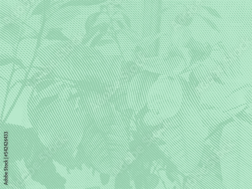 Background with engraved leafs in woodcut style.	