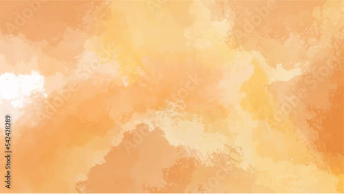 Abstract orange watercolor background for your design, watercolor background concept, vector. © BoszyArtis
