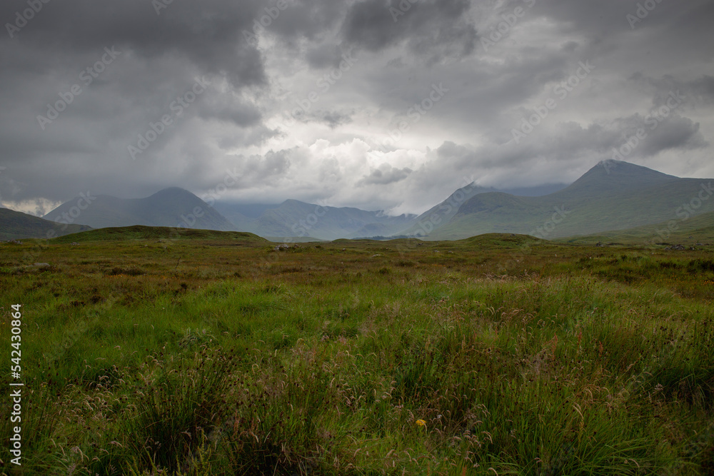 View of the mountains at Loch Ba, Glencoe, Scotland