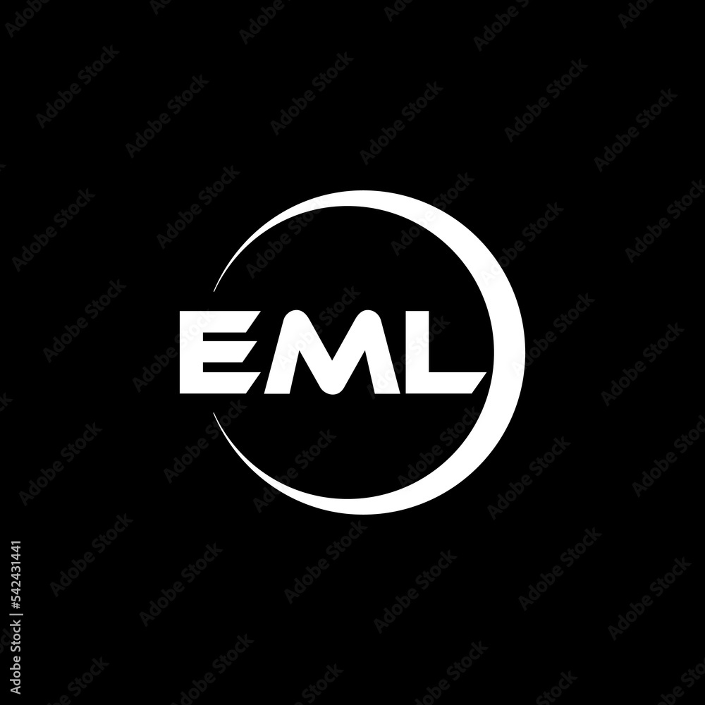 EML letter logo design with black background in illustrator, cube logo, vector logo, modern alphabet font overlap style. calligraphy designs for logo, Poster, Invitation, etc. EML letter logo design with black background in illustrator, cube logo, vector logo, modern alphabet font overlap style. calligraphy designs for logo, Poster, Invitation, etc.