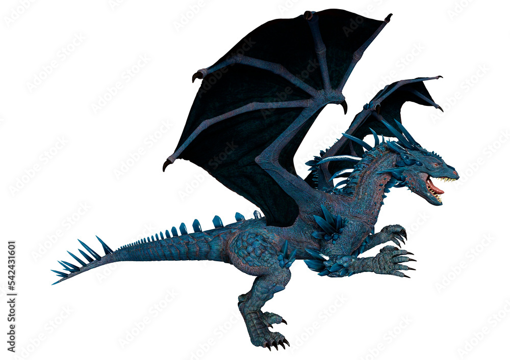 Fototapeta premium 3D Rendering Fairy Tale Dragon on White