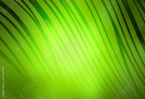 Light Green, Yellow vector pattern with bent lines.