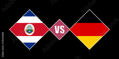 Costa Rica vs Germany flag concept. Vector illustration. Free Download Costa Rica vs Germany flag concept. Vector illustration. - GFXLoad