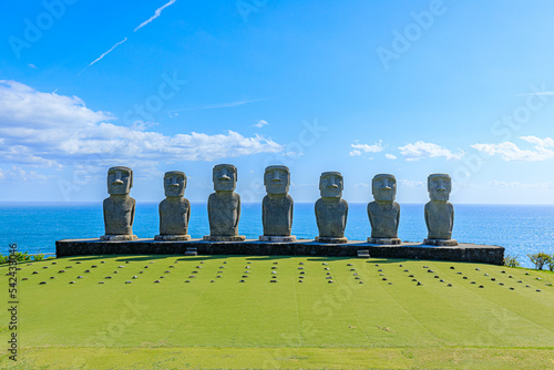 日南のモアイ　宮崎県日南市　Moai of Nichinan. Miyazaki prefecture Nichinan city. photo