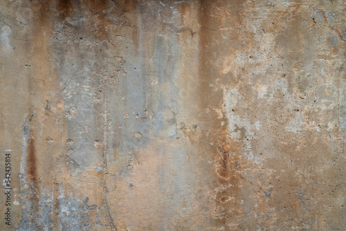 texture of old gray and rusty grunge concrete wall for urban background