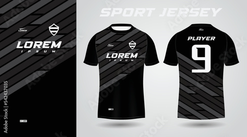 black shirt sport jersey design