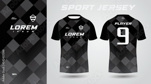 black shirt sport jersey design