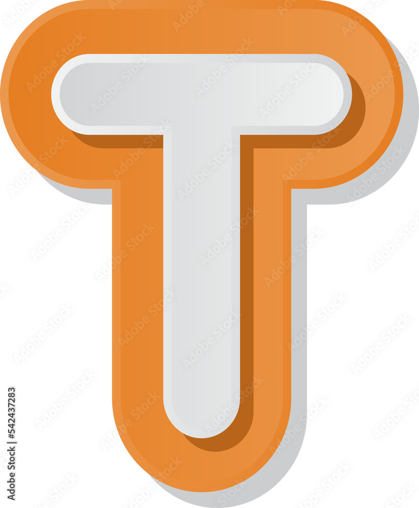 colorful paper capital alphabet letter T colorful paper capital alphabet letter T
