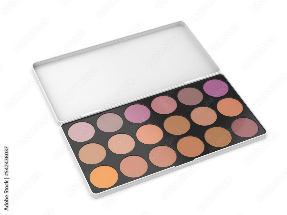 Blank Eyeshadow Palette For Branding And Mock Up. 3d Render Illustration. Blank Eyeshadow Palette For Branding And Mock Up. 3d Render Illustration.