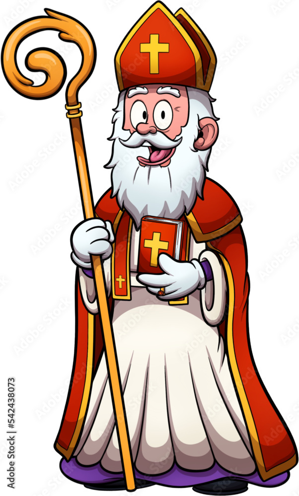 Saint Nicolas. Vector clip art illustration with simple gradients. All ...