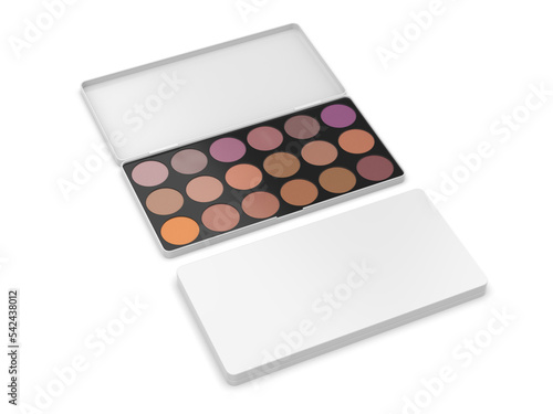 Blank Eyeshadow Palette For Branding And Mock Up. 3d Render Illustration.