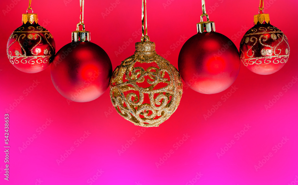 Realistic Christmas cards with red balloons. Realistic Christmas cards with red balloons.