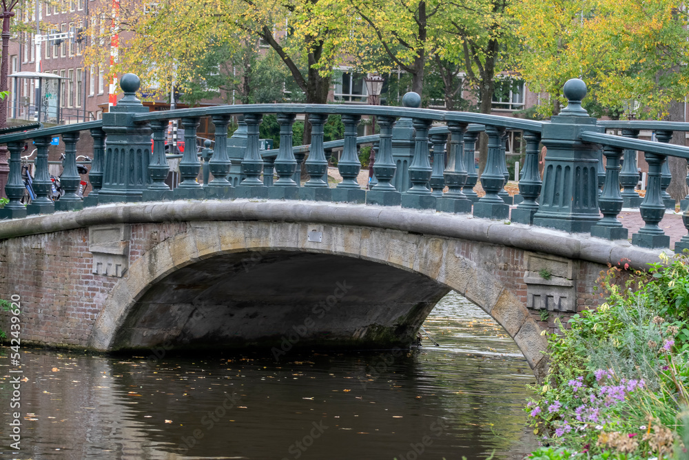 Close Up Johan Van Hulstbrug Bridge At Amsterdam The Netherlands 28-10-2022