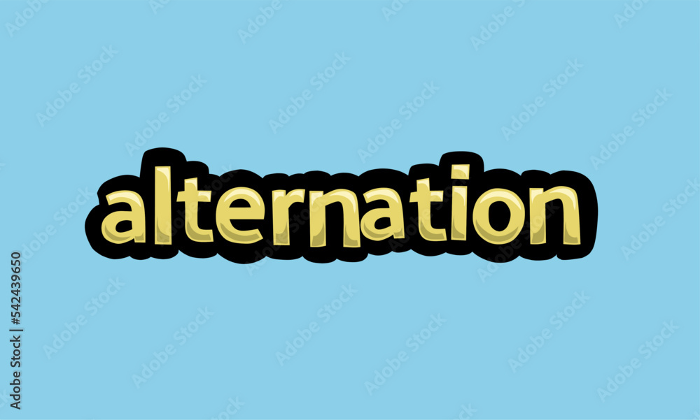 ALTERNATION writing vector design on a blue background