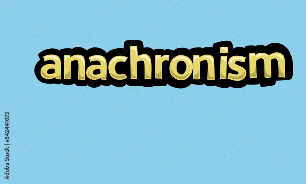 ANACHRONISM writing vector design on a blue background