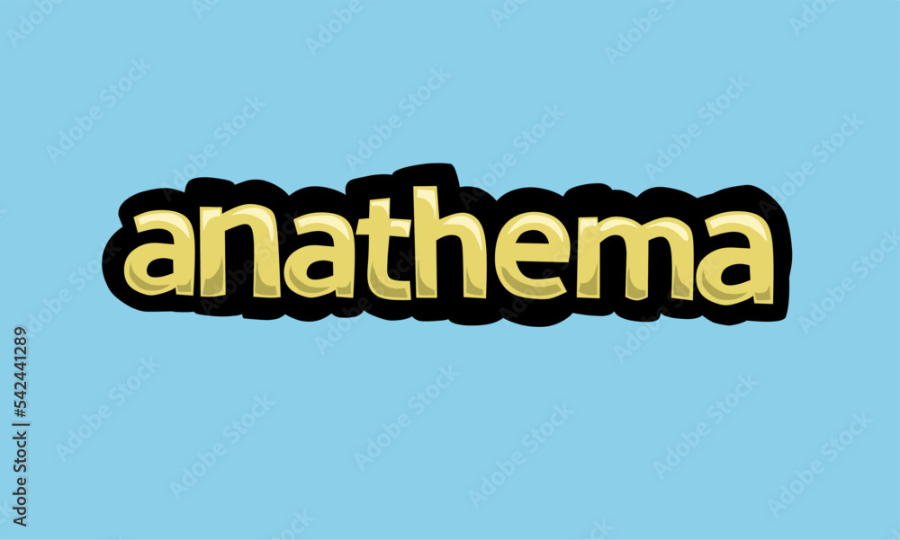 ANATHEMA writing vector design on a blue background