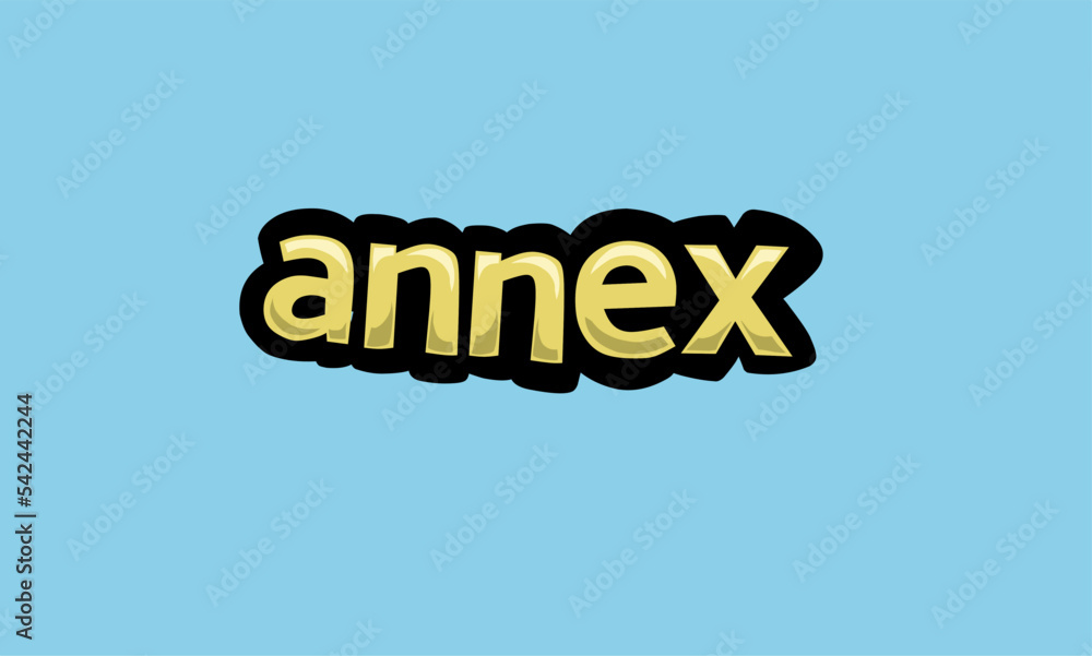 ANNEX writing vector design on a blue background - obrazy, fototapety, plakaty 