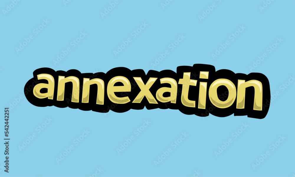 ANNEXATION writing vector design on a blue background