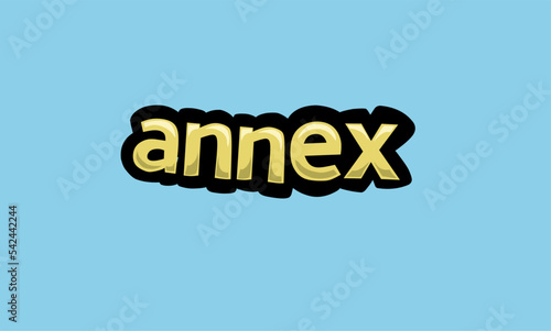 ANNEX writing vector design on a blue background