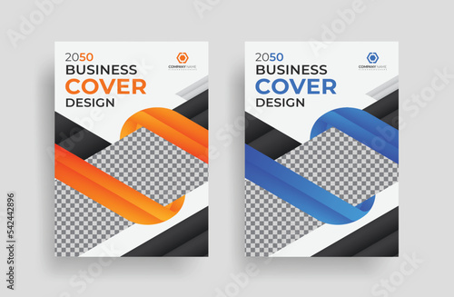 Creative shape corporate business brochure cover design template or colorful business magazine or file cover design, Annual report cover, flyer design template