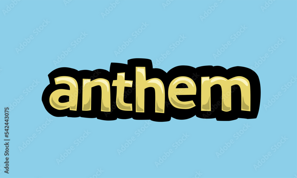 ANTHEM writing vector design on a blue background