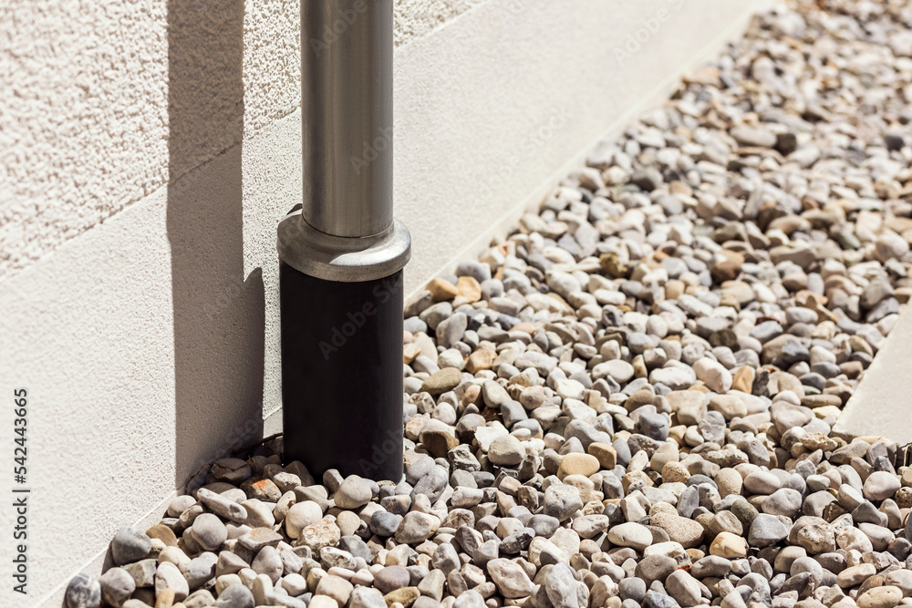 Drain pipe or Sewer install in French drain under Stones Floor or Drain