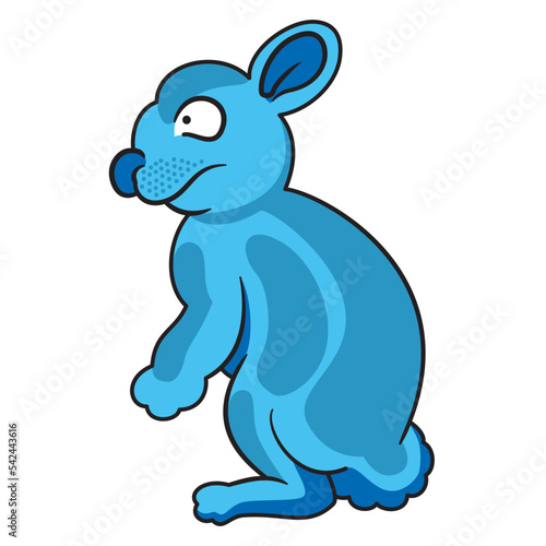 blue bunny without whiskers